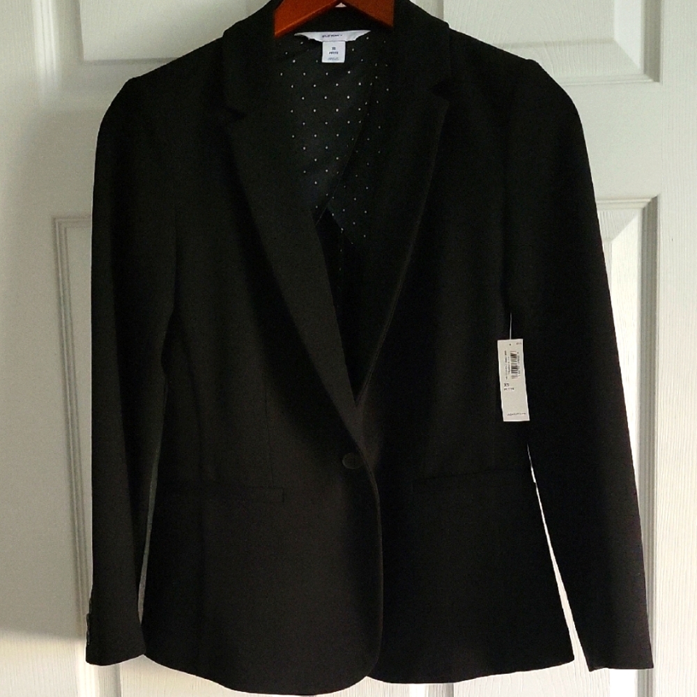 Classic Ponte-Knit Black Blazer